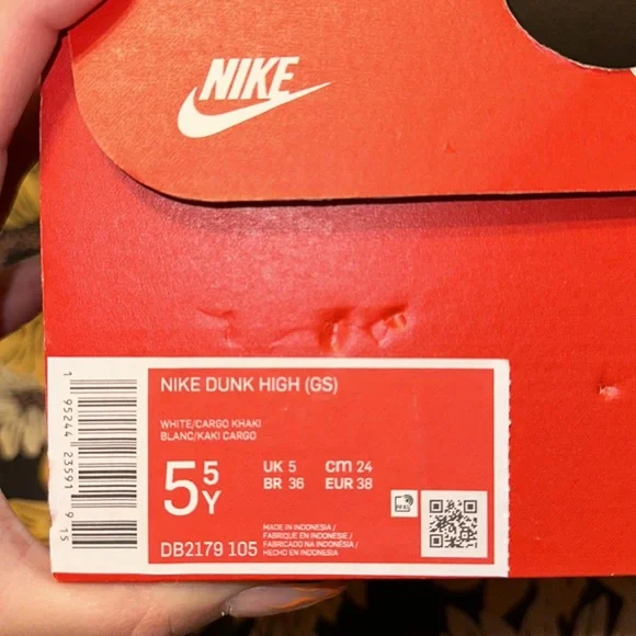 Brand New Youth Dunk High Cargo Khaki 5.5Y